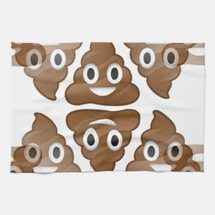 poop emojis kitchen towel