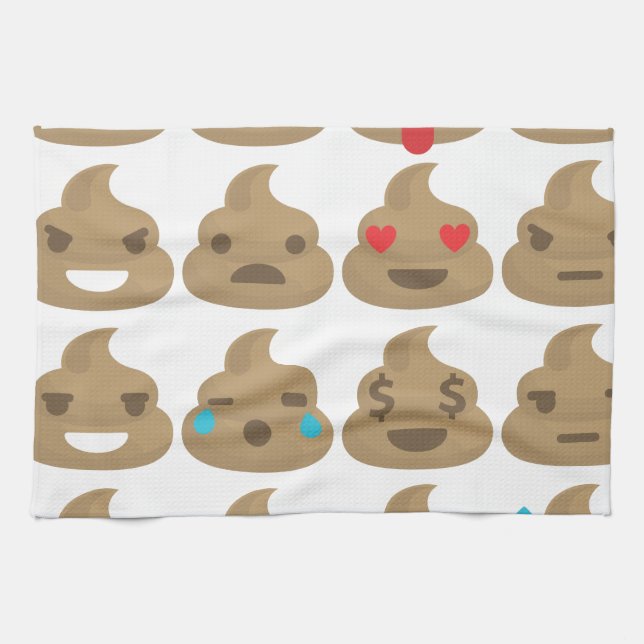 poop emojis kitchen towel (Horizontal)