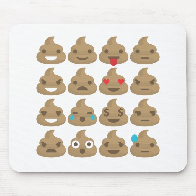 poop emojis mouse pad (Front)