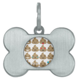 poop emojis pet name tag
