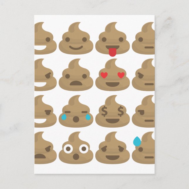 poop emojis postcard (Front)
