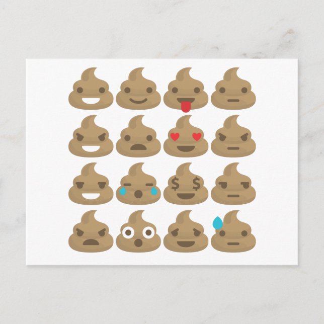 poop emojis postcard (Front)