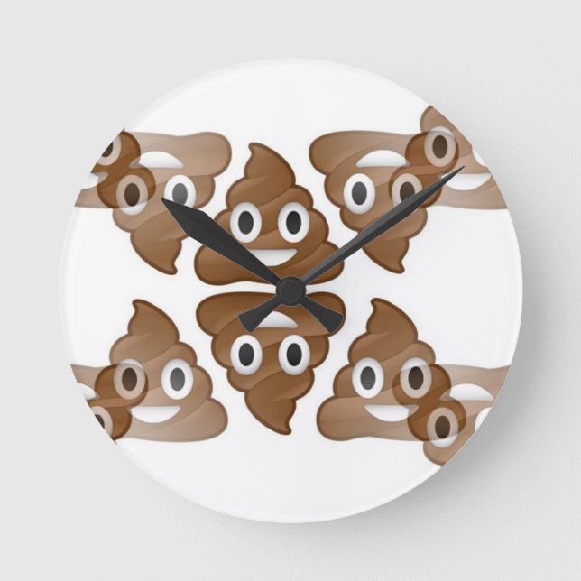 poop emojis round clock (Front)