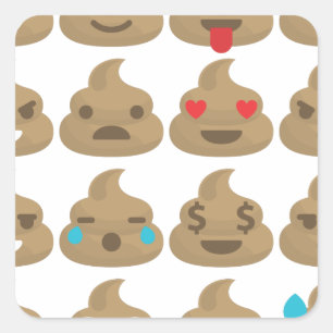 poop emojis square sticker