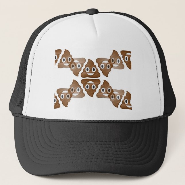 poop emojis trucker hat (Front)