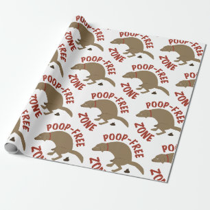 Poop-Free Zone Wrapping Paper