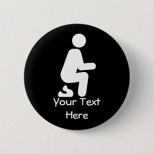POOP Funny Customize Joke 2 Inch Round Button