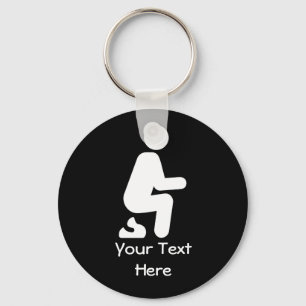 POOP Funny Customize Joke Keychain