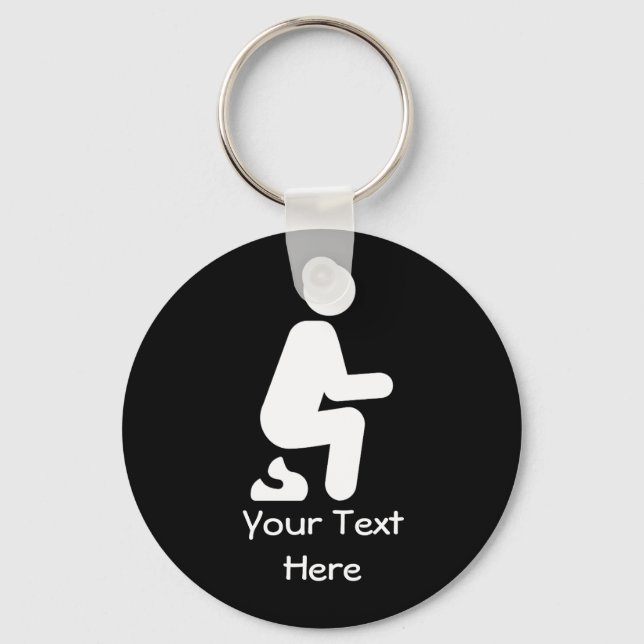 POOP Funny Customize Joke Keychain (Front)