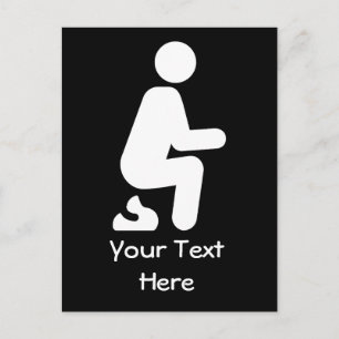 POOP Funny Customize Joke Postcard