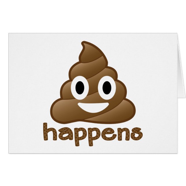 Poop Happens Emoji (Front Horizontal)