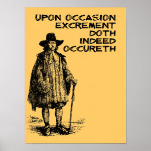 Poop Happens Funny Poster