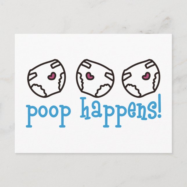 Poop Happens Postcard (Front)