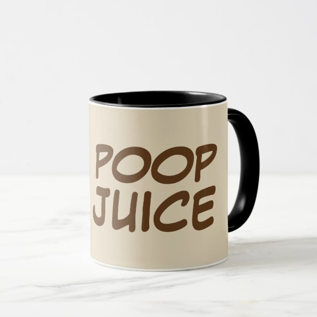 POOP JUICE Funny Coffee Mugs (Front Right)