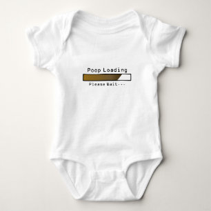 Poop Loading Please Wait Baby Bodysuit