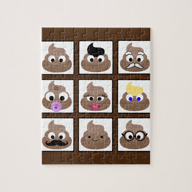 Poop Many Faces Brown  Jigsaw Puzzle (Vertical)