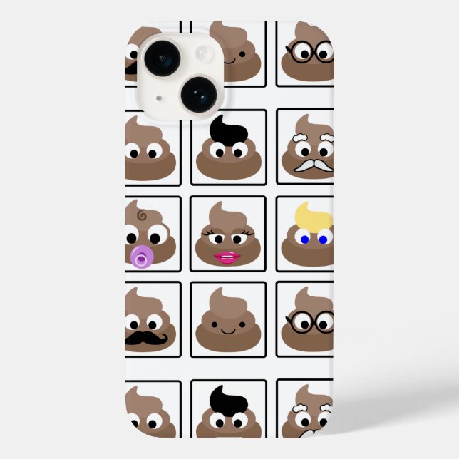 Poop Many Faces Case-Mate iPhone Case (Back)