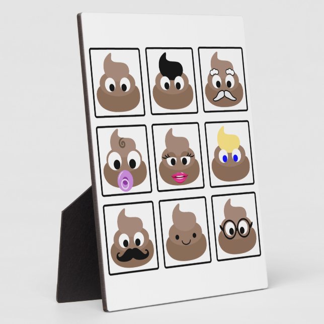 Poop Many Faces Plaque (Side)