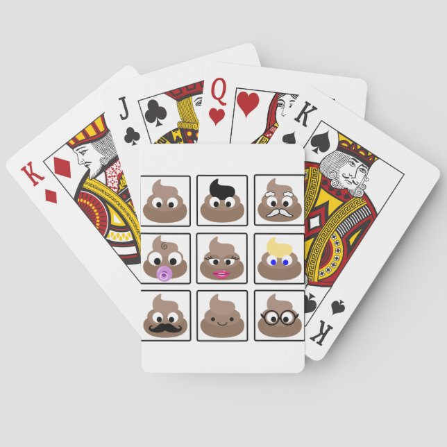 Poop Many Faces Playing Cards (Back)