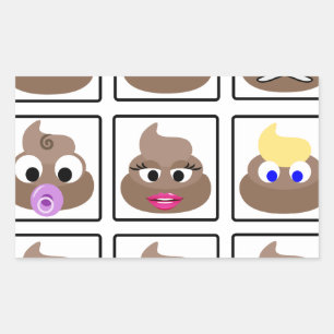 Poop Many Faces Sticker
