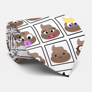 Poop Many Faces Tie