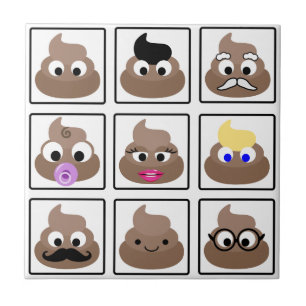 Poop Many Faces Tile