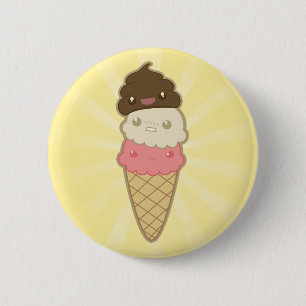 Poop on Ice Cream 2 Inch Round Button