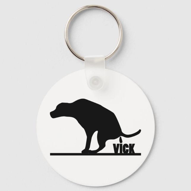 Poop on VIck Keychain (Front)