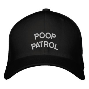 "POOP PATROL" embroidered on cap