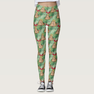 poop reindeer donald trump leggings