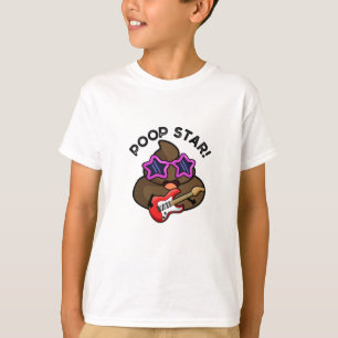 Poop Star Funny Pop Star Pun  T-Shirt