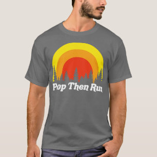 Poop Then Run Funny Sunset Trees T-Shirt