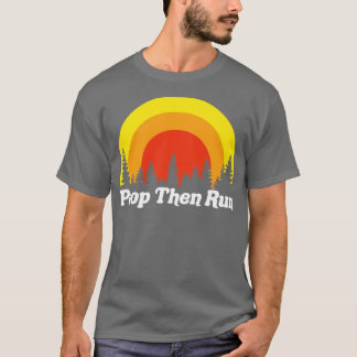 Poop Then Run Funny Sunset Trees T-Shirt