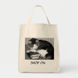 Pooped shopping tote bag