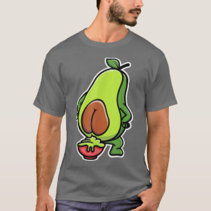 Pooping Avocado, Guacamole Guac, Vegan For Men Wom T-Shirt