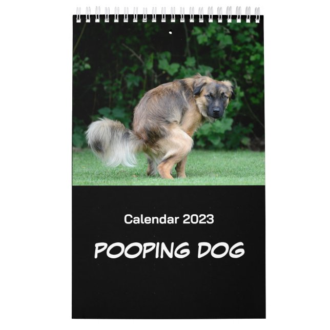 Pooping Dog Calendar 2023 (Cover)