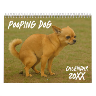 Pooping dog calendar 2026