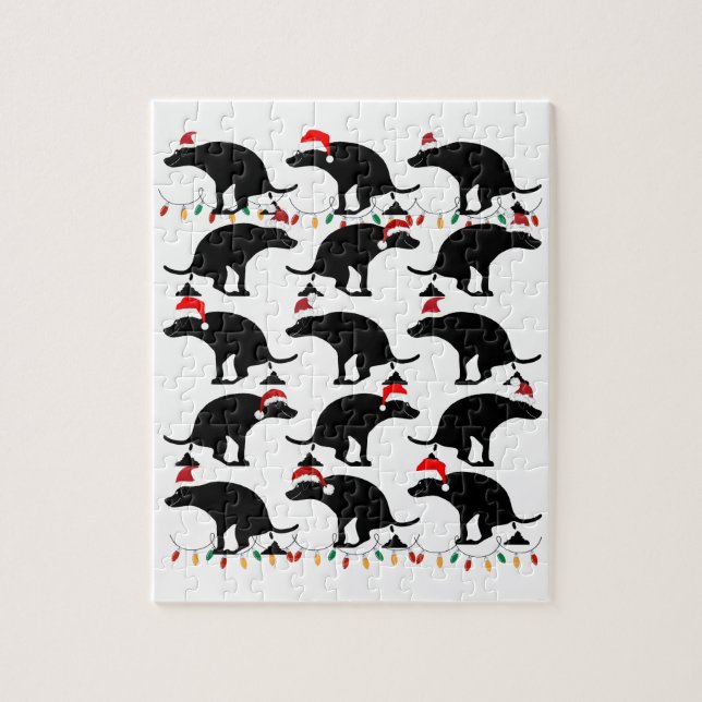 Pooping Dog Christmas  Jigsaw Puzzle (Vertical)