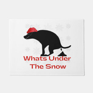 Pooping Dog What's Under the Snow Doormat