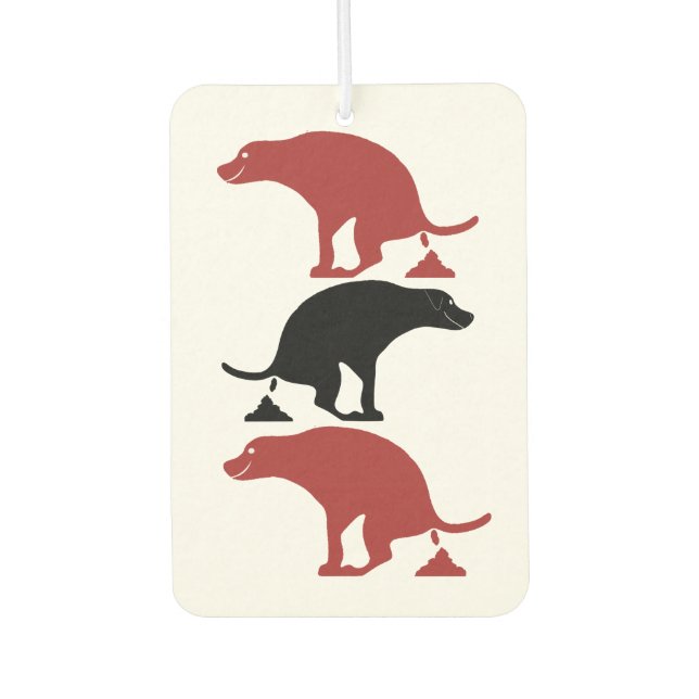 Pooping Dogs Air Freshener (Front)