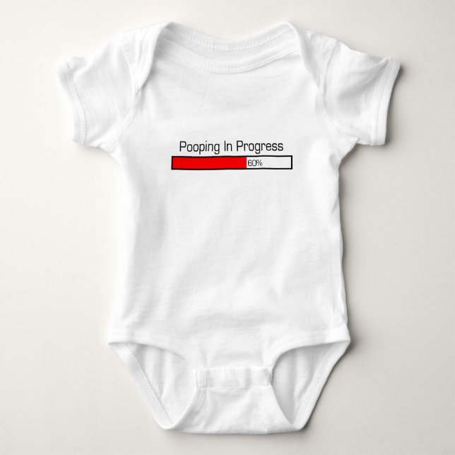 Pooping In Progress Baby Bodysuit (Front)