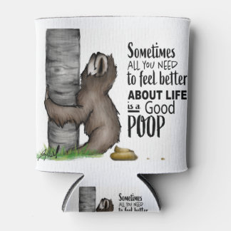 pooping Sloth Can Cooler