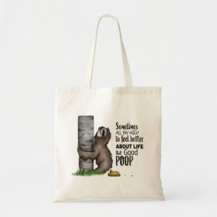 pooping Sloth Tote Bag