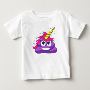 Poopy Unicorn Emoji Baby T-Shirt