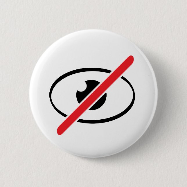Poor eyesight. Disable eye. slechte ogen, blind. 2 Inch Round Button (Front)