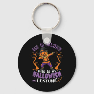 Poor Halloween Costume Due To Inflation Scarecrow Keychain