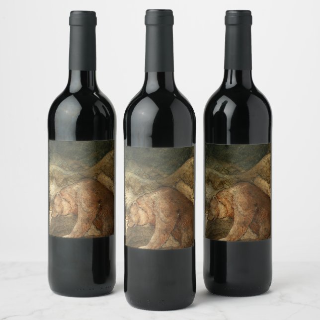 Poor Little Bear, 1912 by John Bauer Wine Label (Bottles)