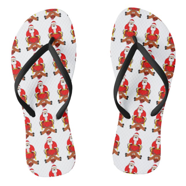 Poor santa reindeer flip flops (Footbed)