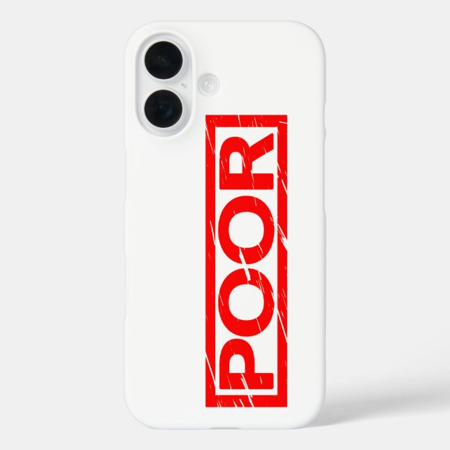 Poor Stamp Case-Mate iPhone Case (Back)