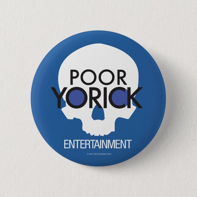 Poor Yorick Entertainment logo 2 Inch Round Button (Front)